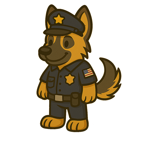 German Sheppard Police Officer